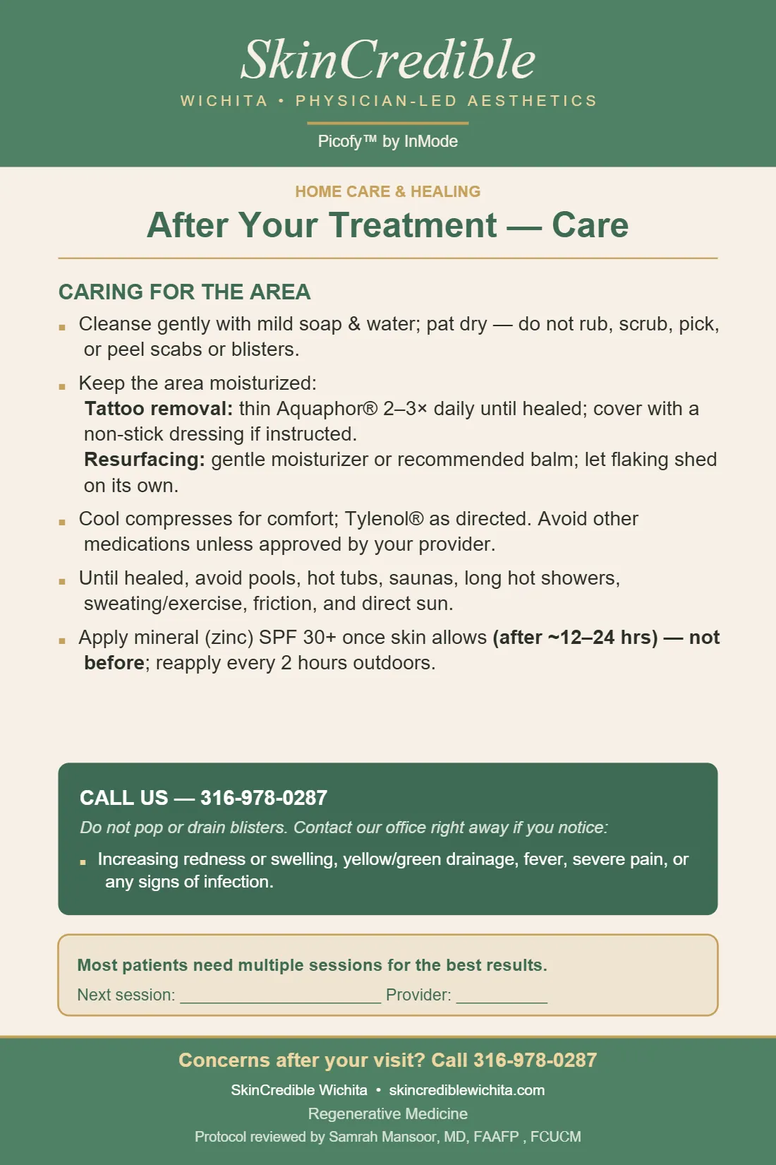 Picofy™ by InMode care instructions, page 2 of 2